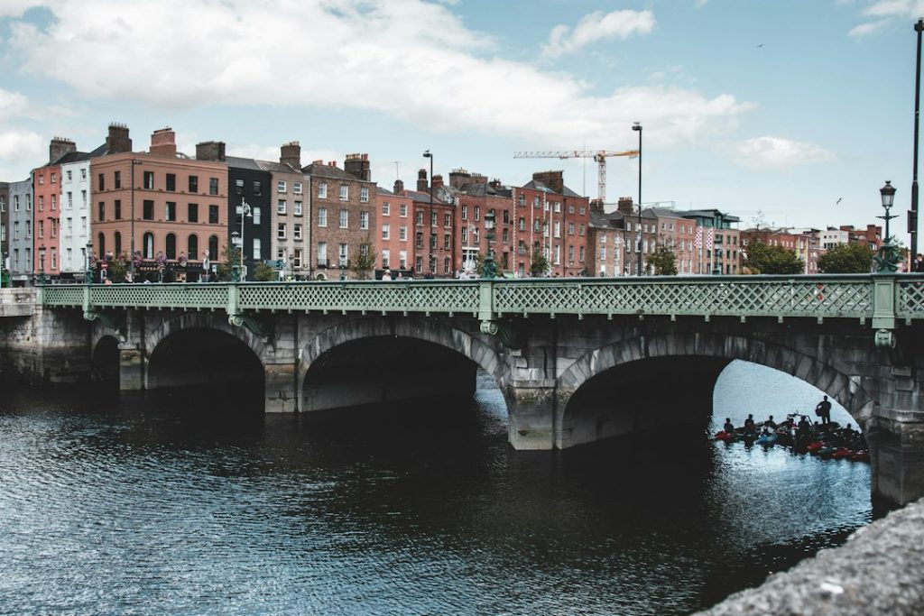 a bridge over a river